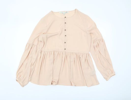 Womens UK Size M Banana Republic Beige Polyester Blouse