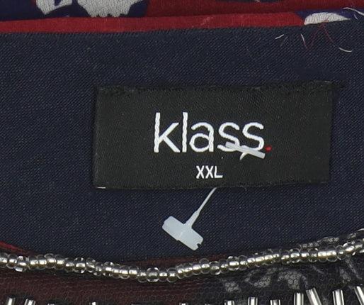 Klass Floral Beaded Women's Multicoloured Top XL