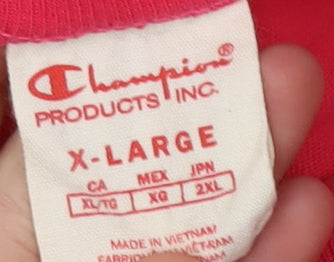 Champion Men's Red XL Crew Neck T-Shirt