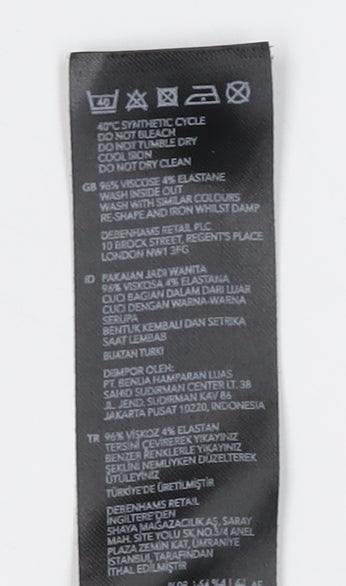 Brand and care label for Maine New England Women's Black Geometric A-Line Skirt