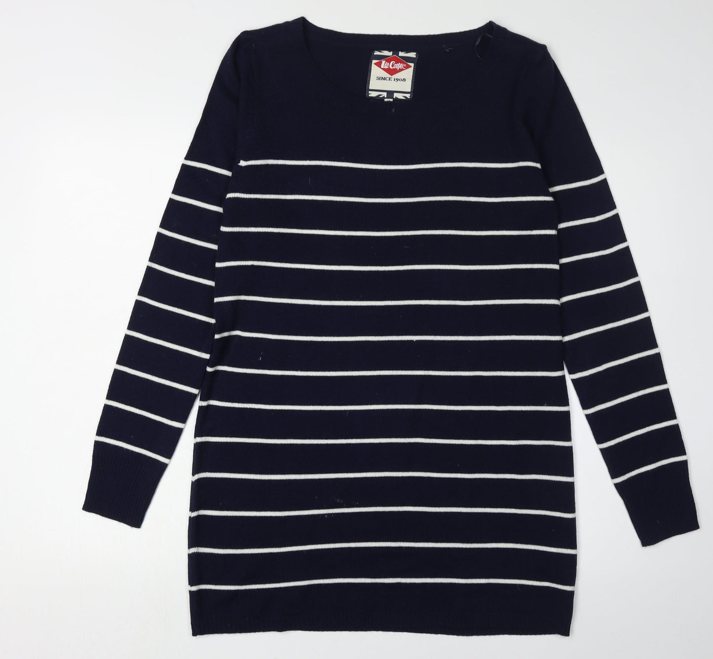 Lee Cooper Women's Blue Striped Jumper Dress Size 14