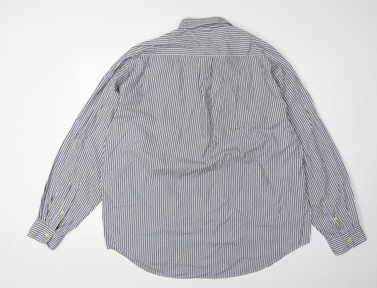 Tommy Hilfiger Men's XL Blue Striped Long Sleeve Shirt