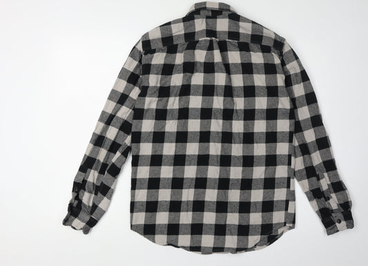 GAP Men's Black Check Flannel Shirt XS