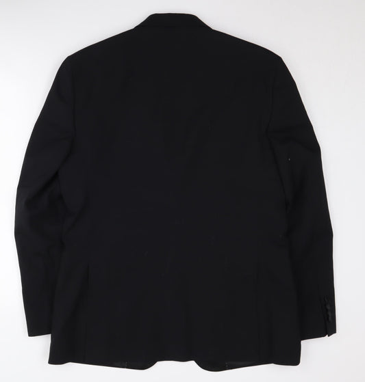 Moss 1851 Men's Black Tuxedo Blazer, Regular Fit, 42