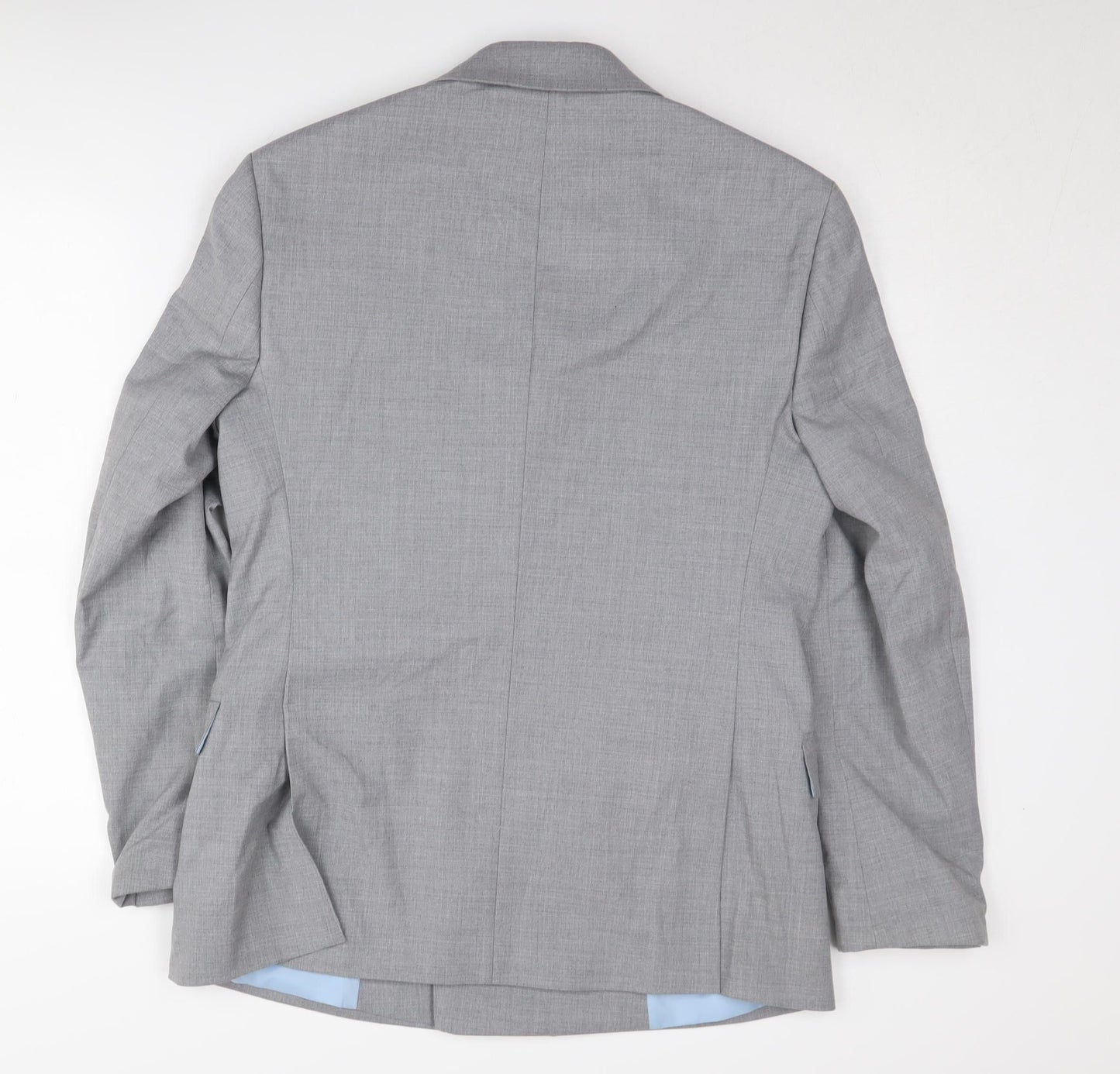 Moss Grey Double-Breasted Men's 38R Suit Jacket