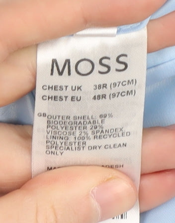 Moss Grey Double-Breasted Men's 38R Suit Jacket