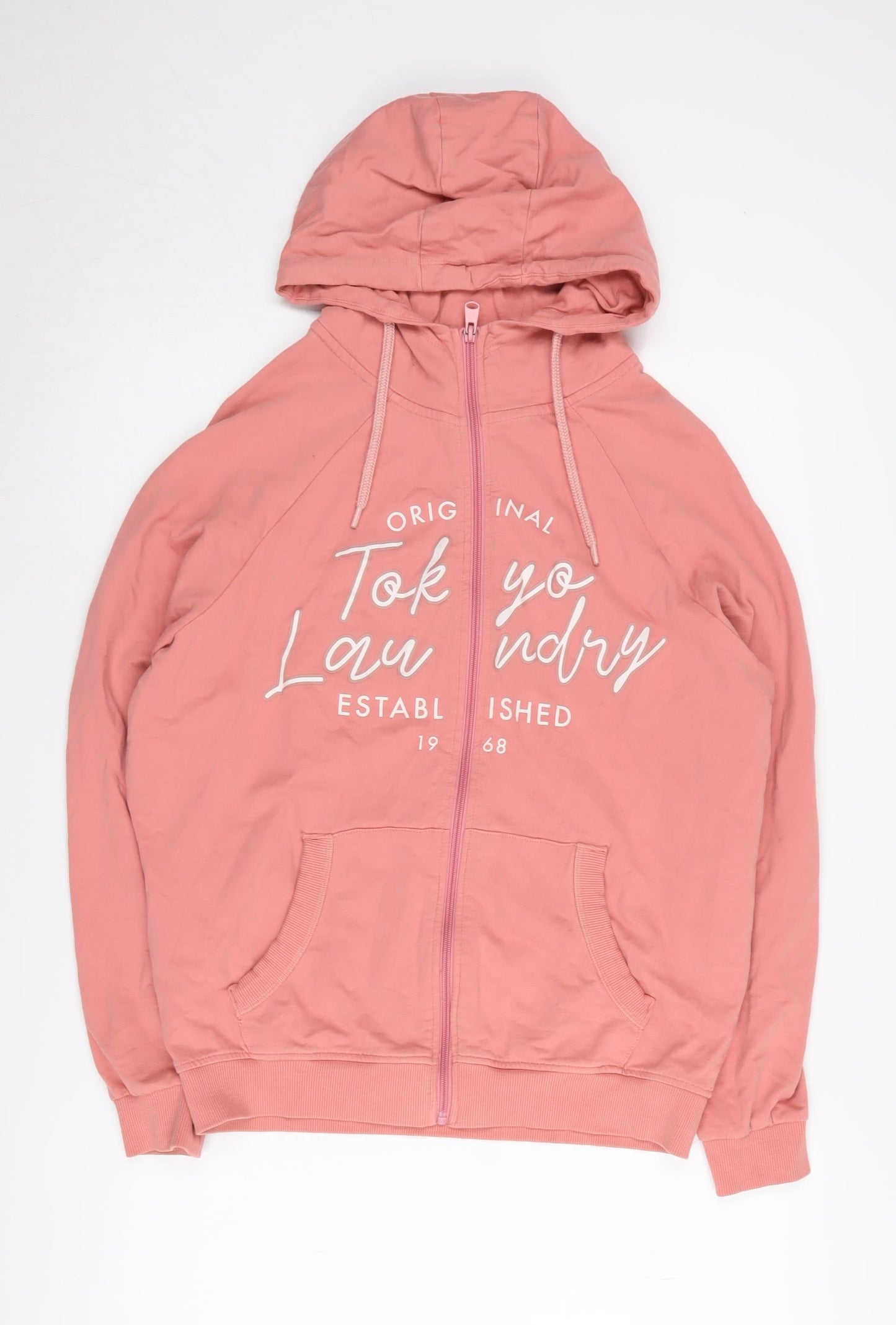 Tokyo Laundry Women's Pink Full Zip Hoodie Size 10