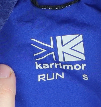 Brand and care label for Karrimor Men's Blue Running Jacket S Reflective