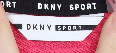 DKNY Women's Pink Pullover Hoodie - Size L