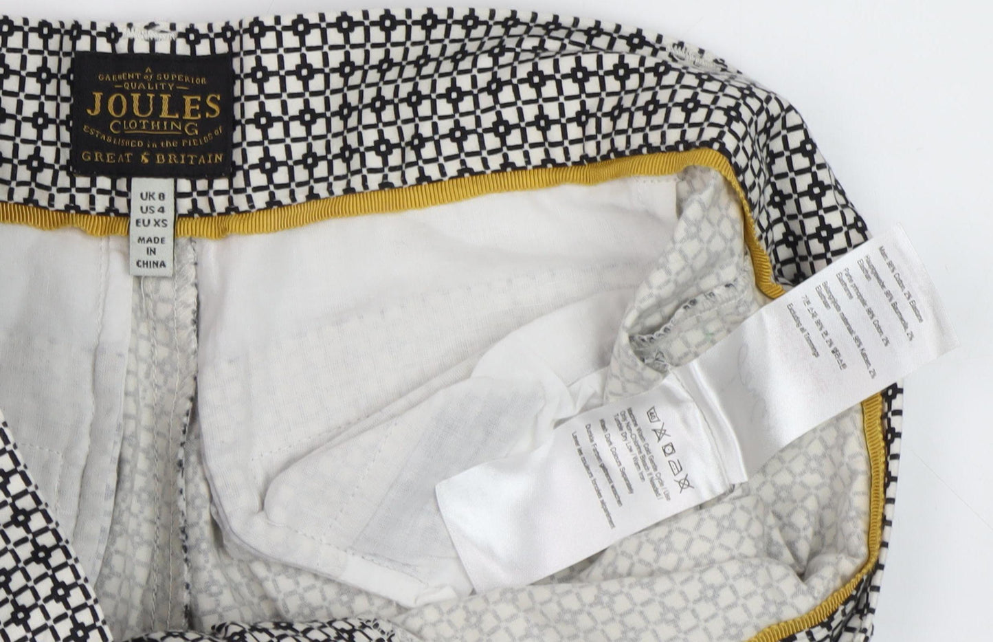 Joules Women's Multicoloured XS Geometric Trousers