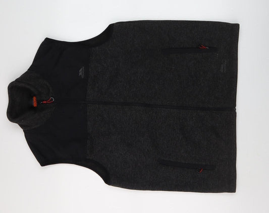 Trespass Men's Black Waistcoat L Zipped Pockets Lightweight