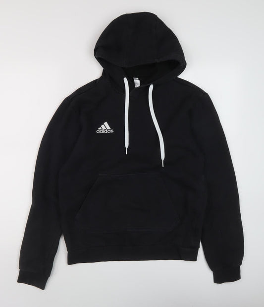 Unisex Adults UK 12 Regular adidas Black Pullover Hoodie