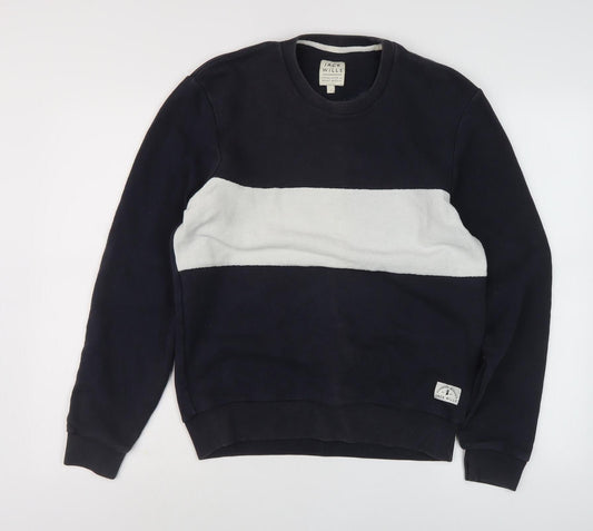 Jack Wills Men's Black/White Pullover Sweatshirt S