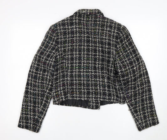 BHS Women's Multicoloured Tweed Jacket, Size 12 - Classic Style