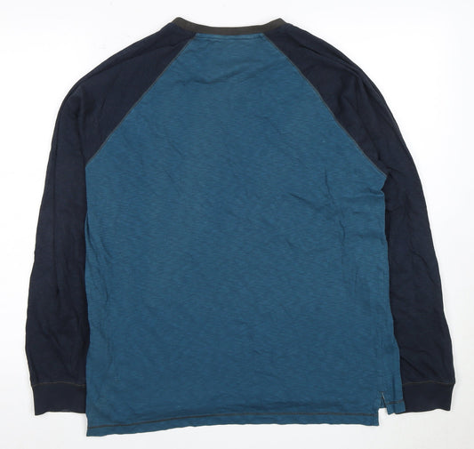 White Stuff Men's Blue Long Sleeve T-Shirt M