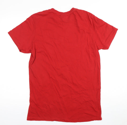 Disney Men’s Red Mickey Mouse T-Shirt - Large