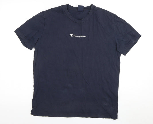 Champion Men's Black Medium T-Shirt with Logo