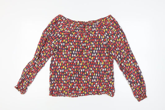 Boden Women's Multicoloured Blouse, Size 12, Long Sleeve, Viscose