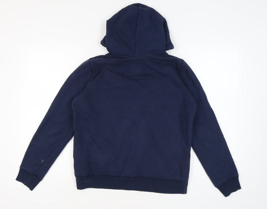 Hollister Blue Unisex Adults Hoodie Medium Logo Pullover