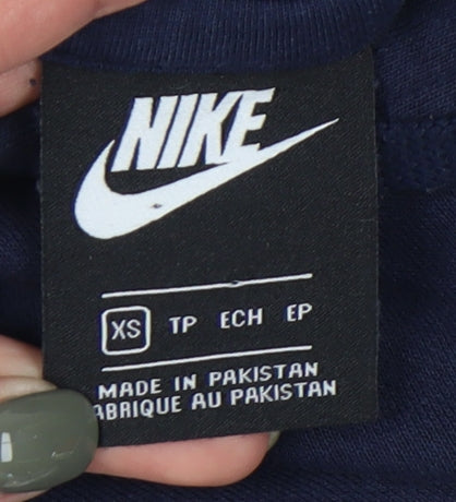 Nike Men's Blue XS Pullover Hoodie with Logo
