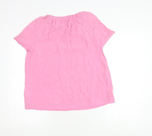 Gap Women's Pink Short Sleeve Top M