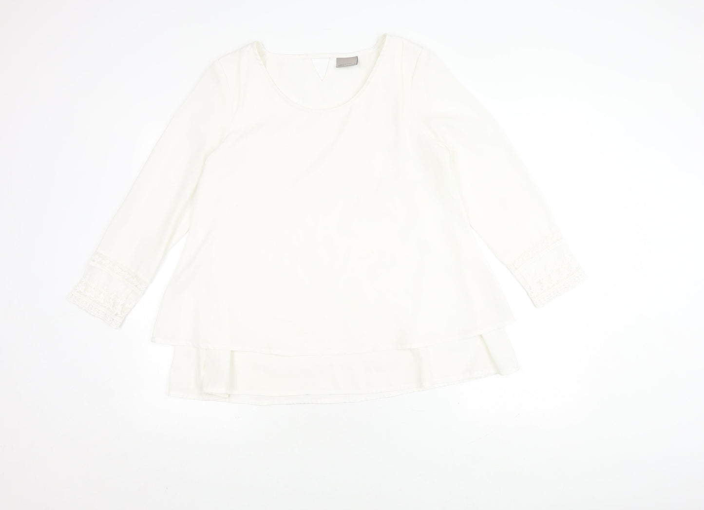 Vero Moda Women's White Long Sleeve Blouse, Size M