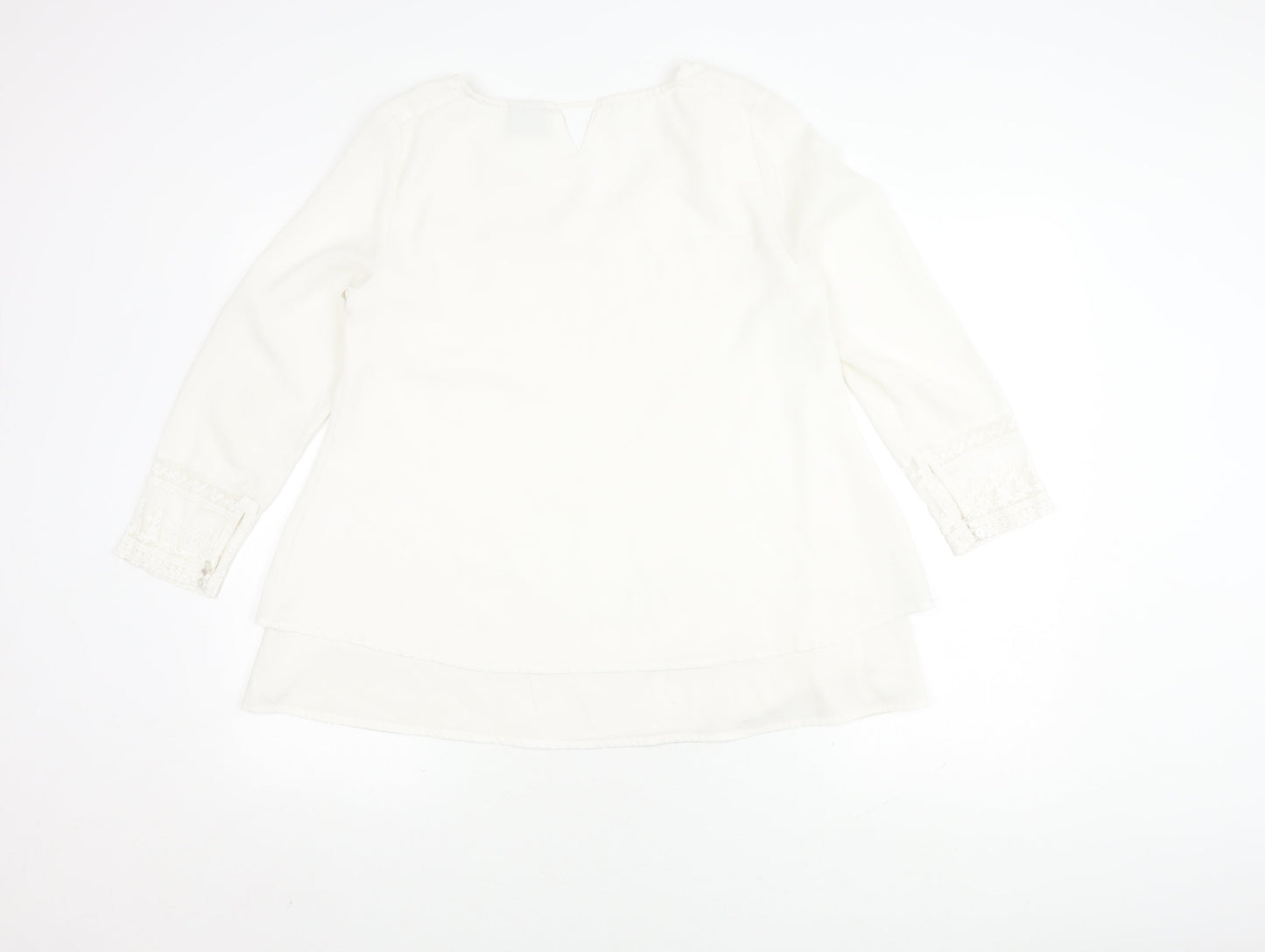 Vero Moda Women's White Long Sleeve Blouse, Size M