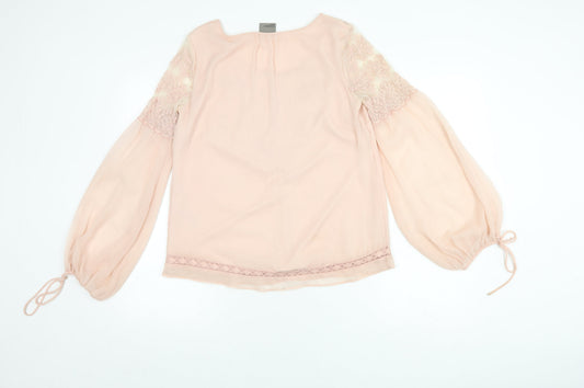 Womens UK Size M VERO MODA Pink Polyester Blouse