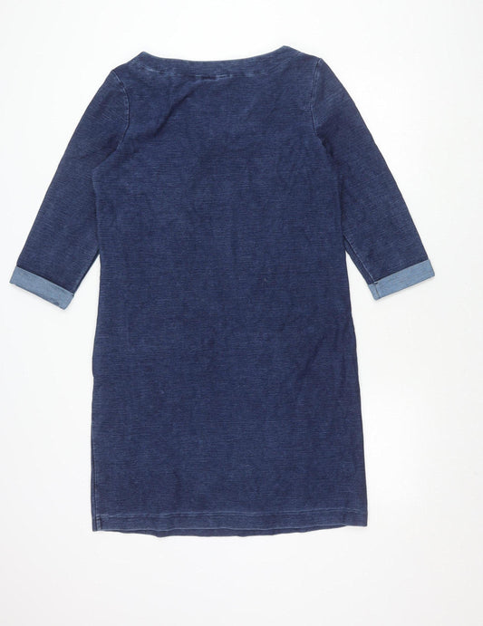 White Stuff Women's Blue Jersey Dress Size S