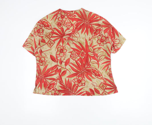 Womens UK Size 14 Paul Separates Red Polyester Blouse