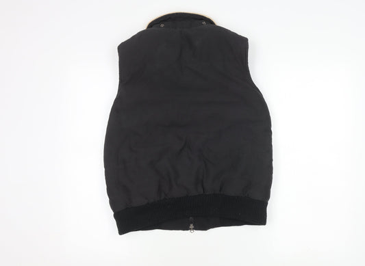 Dublin Unisex Black Waistcoat S with Zipped Pockets