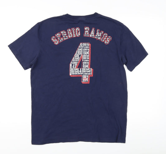 Paris Saint-Germain Men's Blue Graphic T-Shirt Medium