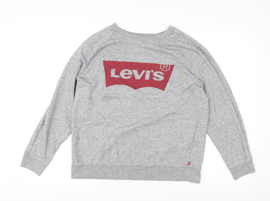 Levi's Men's Grey Graphic Logo Sweatshirt 1X Pullover
