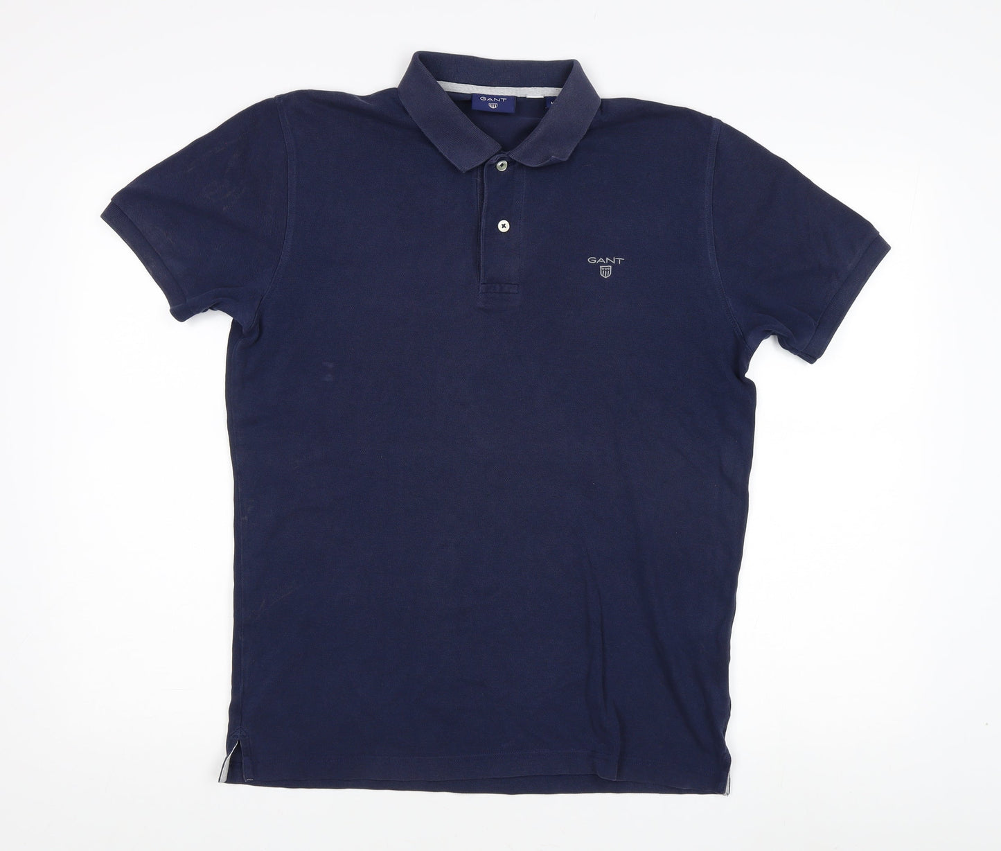 GANT Men's Blue Cotton Polo Shirt M