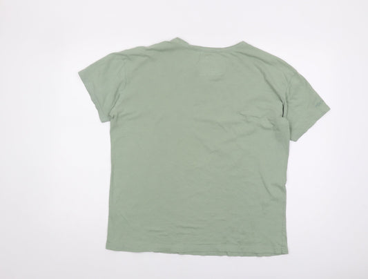 Superdry Women's Green Cotton T-Shirt Size 12