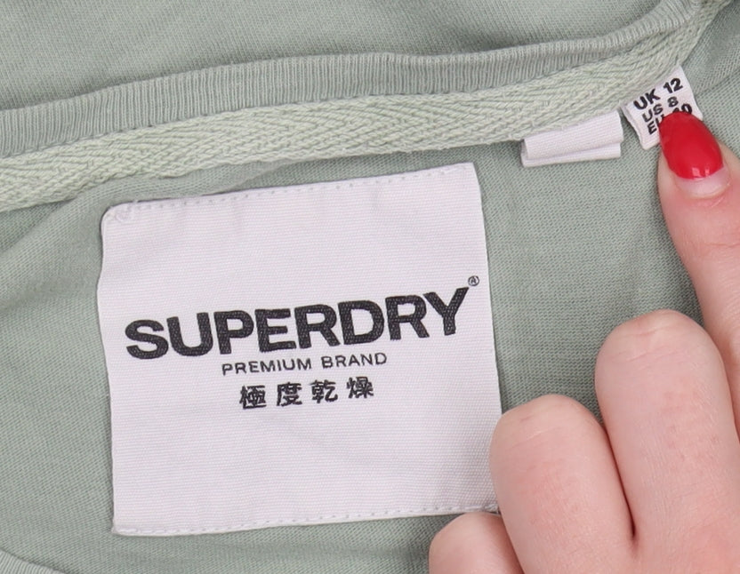 Superdry Women's Green Cotton T-Shirt Size 12