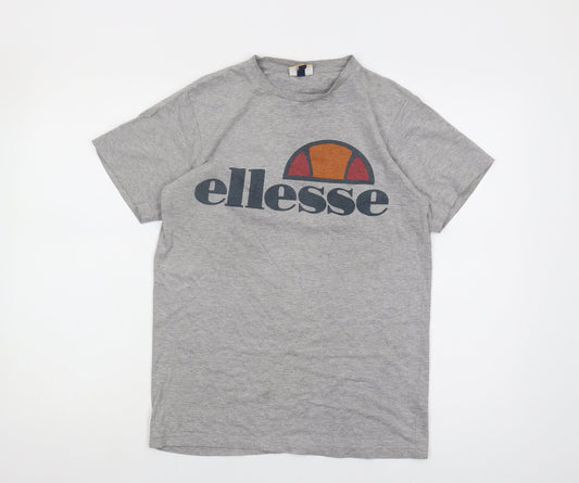 Ellesse Women’s Grey T-Shirt, Size 6, Casual Chic