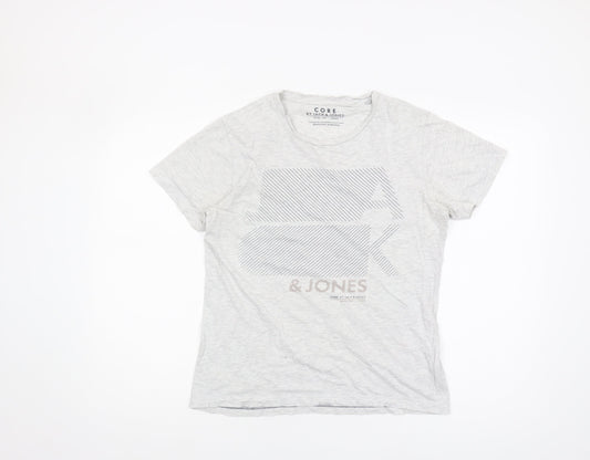 Jack & Jones Unisex Grey T-Shirt M