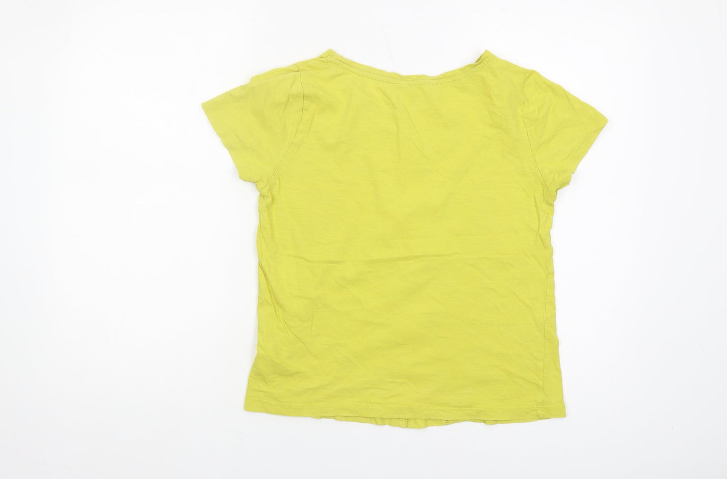 White Stuff Women's Yellow Cotton T-Shirt Size 10