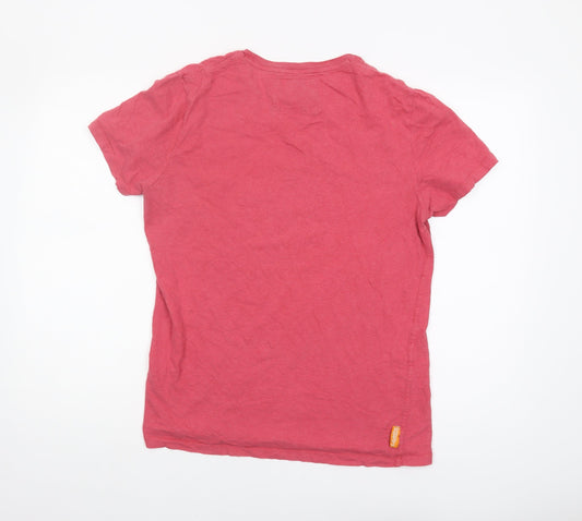 Superdry Men's Red Medium T-Shirt, Logo, Crew Neck