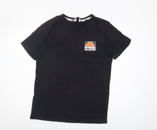 Additional front view of Ellesse Men's Black S T-Shirt with Logo