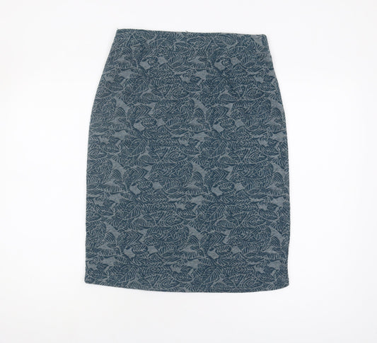 White Stuff Women's Green Floral Pencil Skirt, Size 10