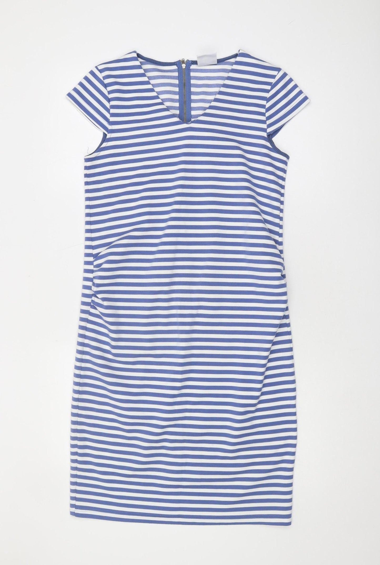 Mamalicious Women's Blue Striped Maternity Sheath Dress