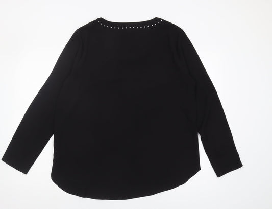 Michael Kors Women's Black Studded XL Top