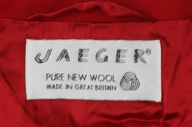 Jaeger Women's Red Double-Breasted Blazer Size 18