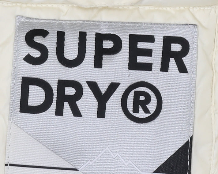 Superdry Women's White Puffer Jacket Size 10