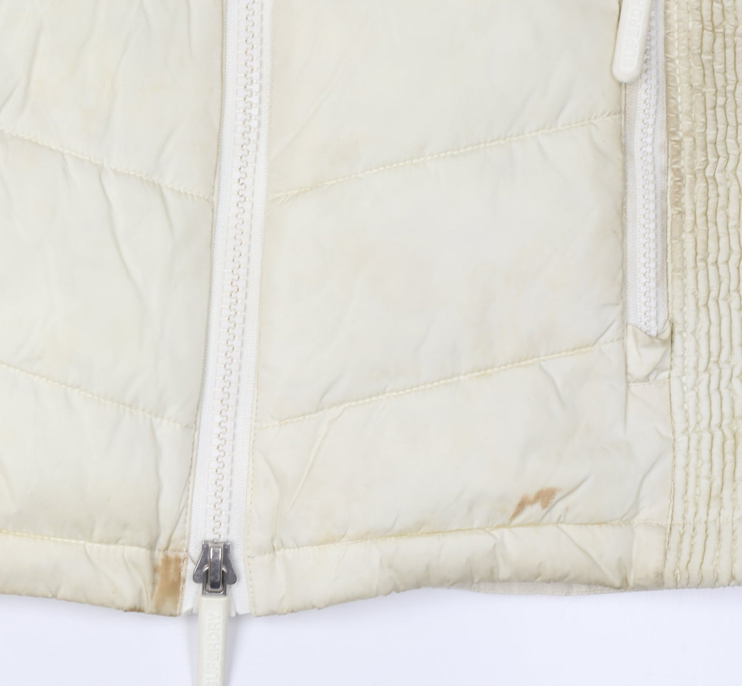 Superdry Women's White Puffer Jacket Size 10