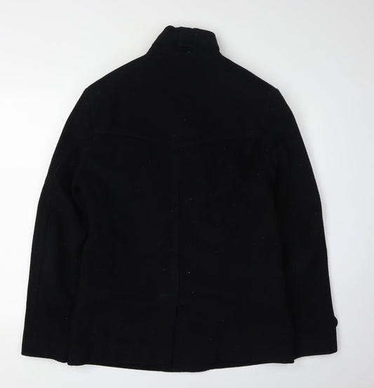 Charlton Gray Men's Black Wool Blend Coat Size S