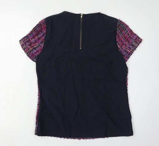 Boden Women's Multicoloured Short Sleeve Plaid Top