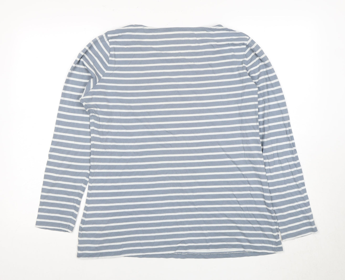 Boden Women's Blue Striped Long Sleeve T-Shirt Size 12